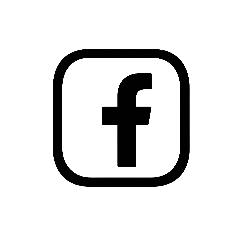 Logo de Facebook en blanco y negro